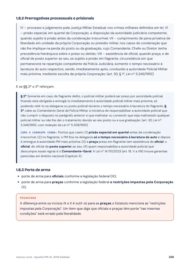 Página do Estatuto da PMAL